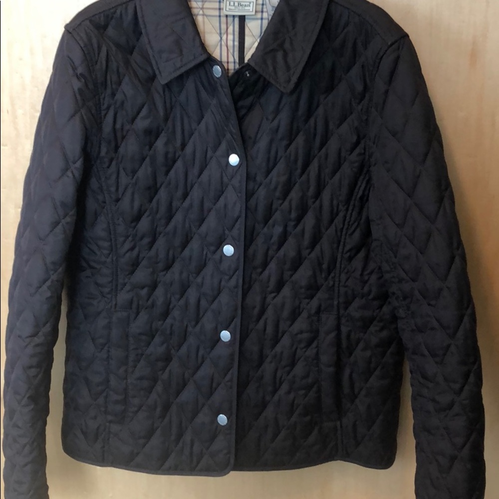 Brown quilted L.L. Bean coat